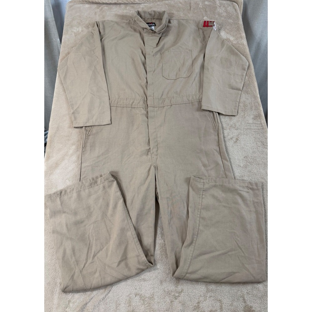 Bulwark FR Nomex IIIA Flame Resistant Coveralls Mens Size 46‎ Regular Khaki Tan